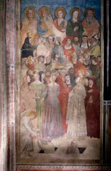 Vzkříšení vyvolených (z Dantovy Božské komedie) – Fresco, kolem roku 1360
