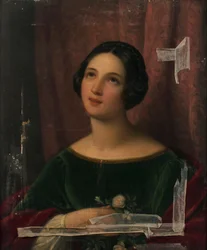dívka s květinami