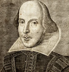 Portrét Williama Shakespeara na frontispisu knihy Comedies, histories,  tragedies i...