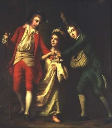 James, John a Henrietta Maria, děti sira Henryho Erskina z Alva (olej na plátně)