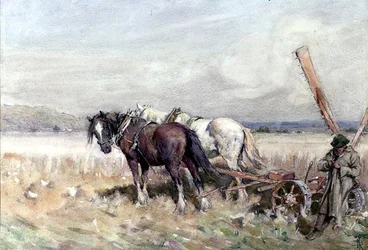 Sklizeň (akvarel na papíře)