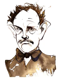 Richard Strauss, německý skladatel a dirigent (1864-1949); karikatura