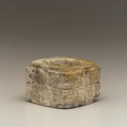 Short tube (cong) Lake Tai region, Liangzhu culture, 3300-2250 BC (jade)