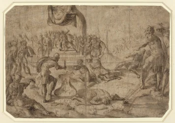 Scéna oběti (Gaius Mucius Scaevola?)