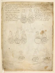Bavlna Julius E. IV, art. 6, f.28, Potomci hraběnky Anny z Warwicku, z The 