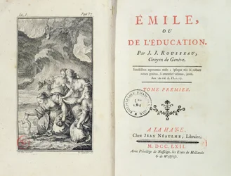 Frontispis k Emilovi od Jean-Jacques Rousseaua, 1762