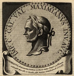 Portrét římského císaře Maximiana.