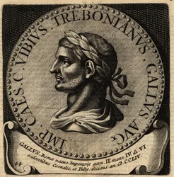 Portrét římského císaře Treboniana Galla.