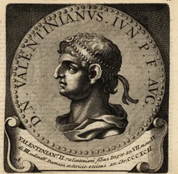 Portrét římského císaře Valentiniana II.