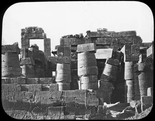 Velký chrám, Karnak, Egypt, c1890