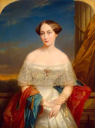 Portrét velkovévodkyně Olgy Nikolajevny Ruské, 1822-1892, královny Württemberska, 1848.