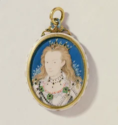 Frances Howard, vévodkyně z Richmondu a Lennoxu, kolem 1605-10 (wc na pergamenu)