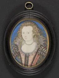 Portrét dámy, asi 1605-10 (kvaš na pergamenu na kartě)