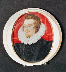 Portrét gentlemana s plnovousem a volánem, kolem roku 1590
