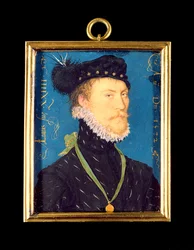 Portrét neznámého muže, 24 let, 1572 (wc na pergamenu)