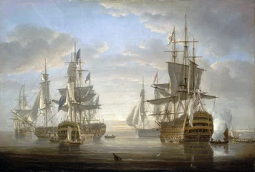 Flotila válečných lodí, v níž byl Horatio Nelson (1758-1805) kapitánem během revolučních a napoleonských válek (1793-1805).