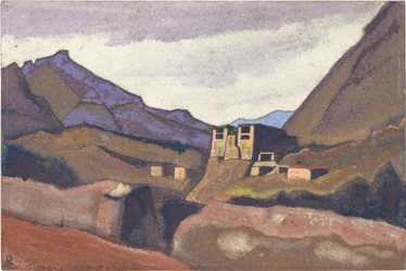Ladakh par Roerich, Nicholas (1874-1947). Tempera na kartonu, rozměr : 30,5x45,7
