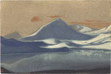 Lahaul (Lahul) par Roerich, Nicholas (1874-1947). Tempera na kartonu, rozměr : 30,5x45,7