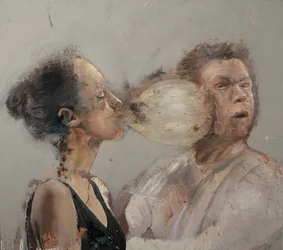 Bubble boxer girl II, 2022 (olej na plátně)