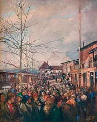 Vězeňský tábor Ruhleben, vánoční večeře, 1917