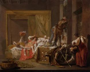 Společnost v nevěstinci Messalina a Gaius Silius, 1655