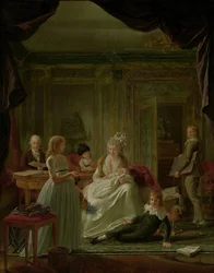 Portrét Aernouta van Beeftingha, jeho manželky Jacoby Marie Boonové a jejich dětí Aernout van Beeftingh (1759-1831) se svou první manželkou Jacobou Marií Boon (1760-1800) a jejich dětmi