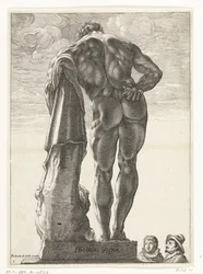 Hercules Farnese Hercules Victor (titul na předmětu) Tři antické sochy v Římě po Goltziovi (název série)