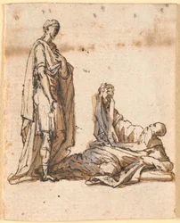 Diogenes říká Alexandrovi, aby ustoupil, aby na něj mohlo svítit slunce