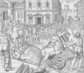 Poprava tří kartuziánských mučedníků, Tyburn, Londýn, 1535 1904