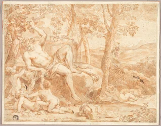 Bacchus a Putti v Shady Grove