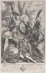 Panna a dítě se svatým Liborem a Carlem Boromejským, 1693-95., 1693-95.