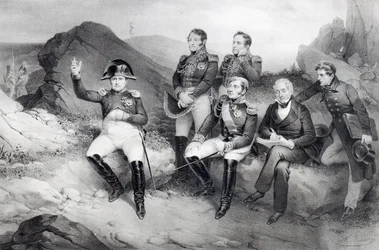 Císař Napoleon I. (1769-1821) diktuje své paměti Emmanuelu Las Casesovi (1766-1842) na Svaté Heleně, 1860