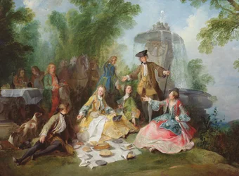 Hostina lovecké společnosti, kolem roku 1737