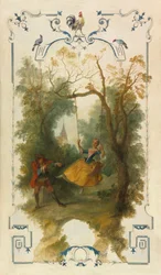 Houpačka, asi 1723-27 (olej na plátně)