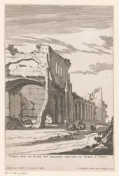 Ruiny akvaduktu v Římě Vieux Mur de Rome dit Aquaduc proche la Porte St. Paul (titul na objektu)