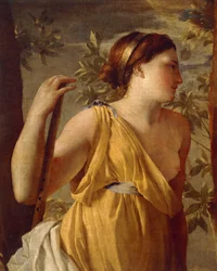 Inspirace básníka (detail) kolem roku 1630