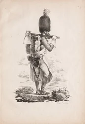 Vojenské kostýmy: Infantry Sapper, 1817-1818.