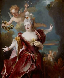 Portrét herečky Marie-Anne de Châteauneuf, známé jako slečna Duclos (1664-1747), v roli Ariadne