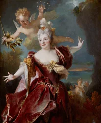 Portrét Marie Anne de Châteauneuf, zvané Mademoiselle Duclos, v roli Ariadny, cca 1712