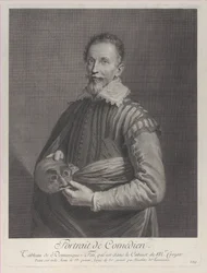 Portrét komika: portrét Francesca Andreiniho s maskou, 1729-40., 1729-40.
