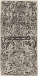 Ornament Panel s Orfeem a soudem Paříže