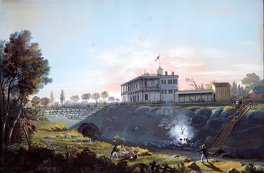 Pohled na tunel Harlemské železnice, cca 1837.