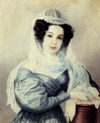 Portrét Camilly Ivseva Le Danti: 1908-19, manželka prosince Vasilij Ivsev, 18