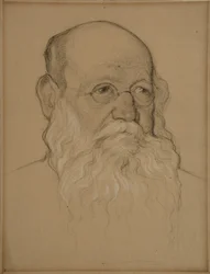 Portrét revolučního hraběte Petra A. Kropotkina 1842-1921, 1920-1921