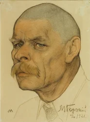 Portrét autora Maxima Gorkého 1868-1939, 1921