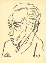 Portrét básníka Velimira Chlebnikova 1885-1922, 1913