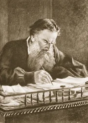 Leo Tolstoy (sépiová fotografie)