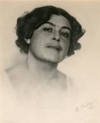 Portrét ruské herečky Voronets, c1916