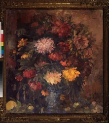 Pivoňky - Pivoňky - Umělecké dílo Nikolaje Nikolajeviče Sapunova (Sapunov) (1880-1912), tempera na plátně