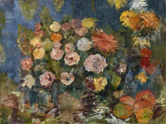Zátiší s květinami a ovocem, 1907